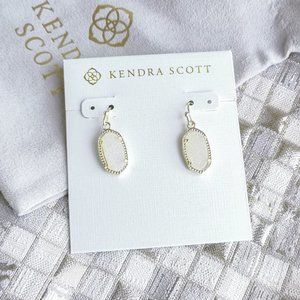 Lee Drop Earrings | Gold | Iridescent Drusy